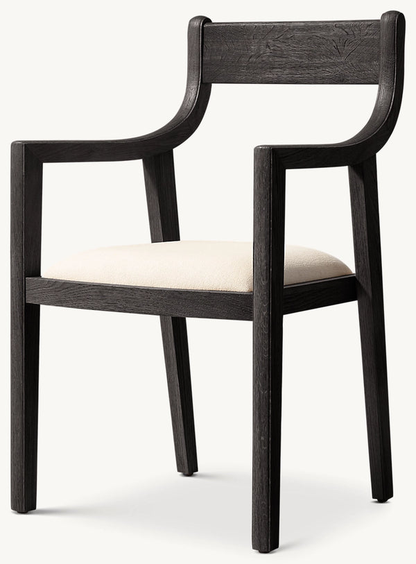 1950s Danish Slope Fabric Dining Armchair