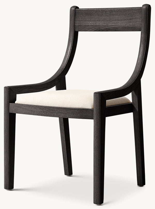 1950s Danish Slope Fabric Dining Side Chair