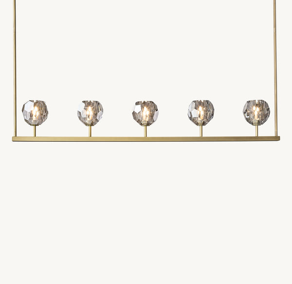 Boule De Cristal Smoke Glass Linear Chandelier 48"