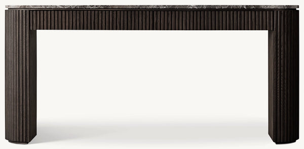 Byron Emperador Console Table with Drawers