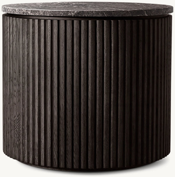Byron Emperador Round Side Table