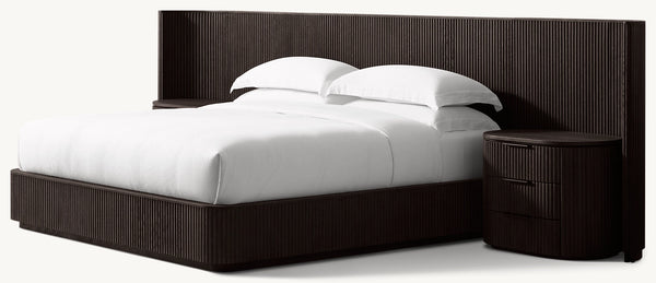 Byron Extended Shelter Bed with Closed Nightstands