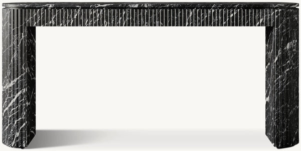 Byron Reeded Stone Console Table