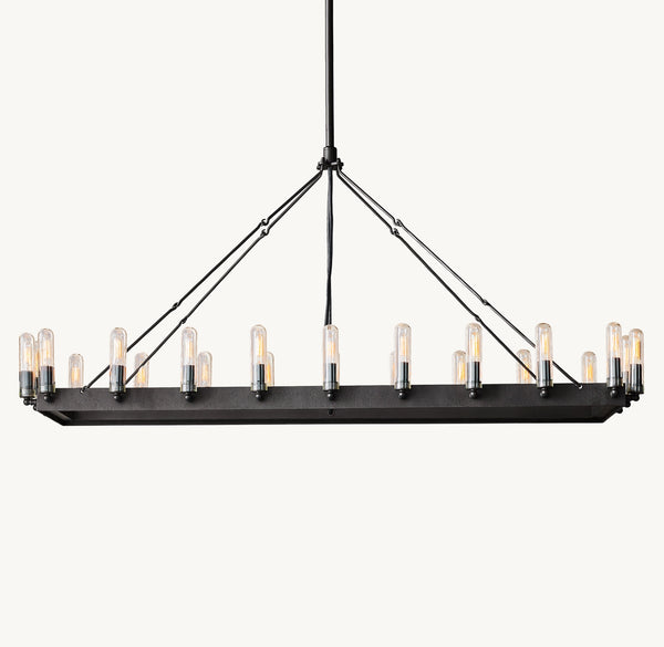 Camino Rectangular Outdoor Chandelier 54"