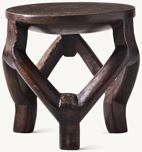 Carved-Wood African Stool 5