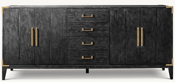 Cayden Campaign 4-Door Sideboard With Drawers