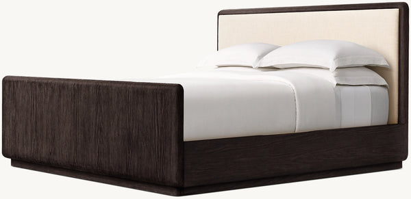 Ciro Fabric Panel bed with Footboard
