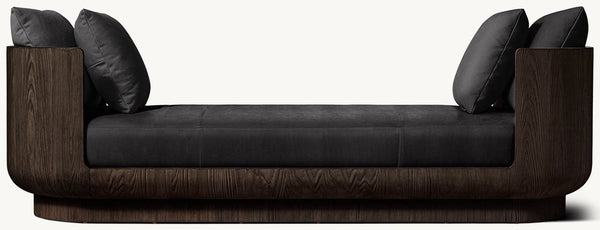 Ciro Leather Double-Arm Daybed