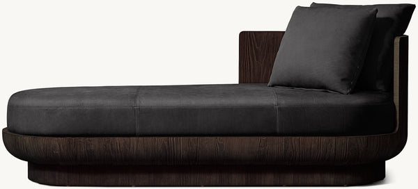 Ciro Leather Right-Arm Daybed