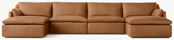 Cloud Modular Slope Arm Leather Customizable Sectional