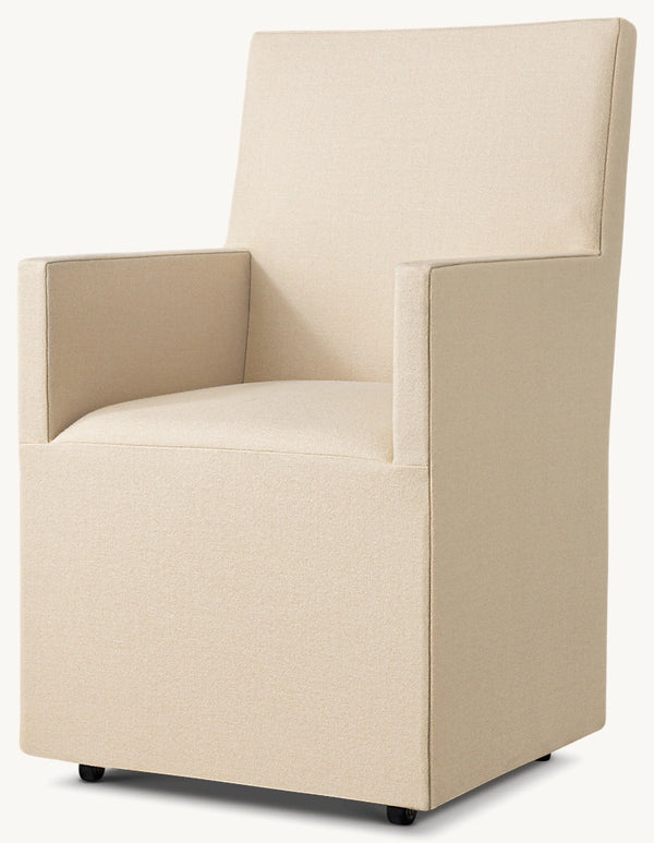 Ellison High-Back Track Arm Fabric Dining Armchair
