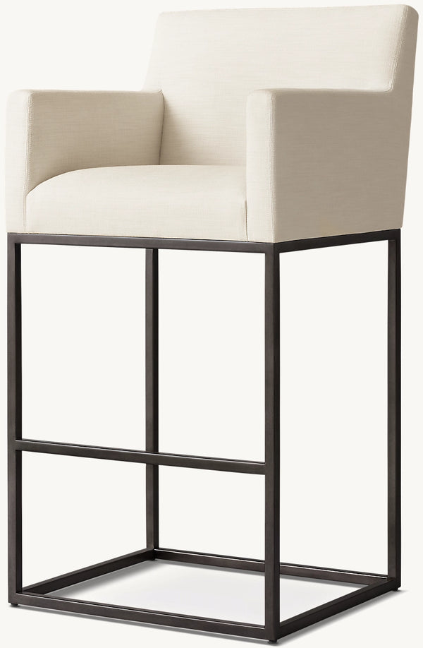 Emery Track Arm Fabric Bar & Counter Stool