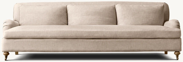 English Classic Roll Arm Bench-Seat Sofa
