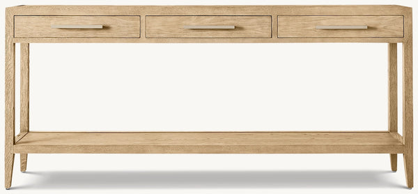 French Contemporary 3-Drawer Console Table