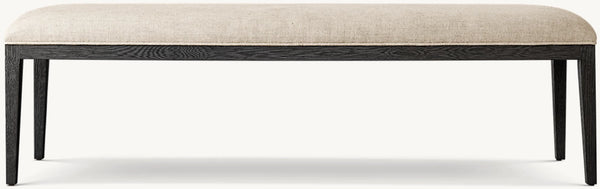 French Contemporary Fabric End-of-Bed Bench