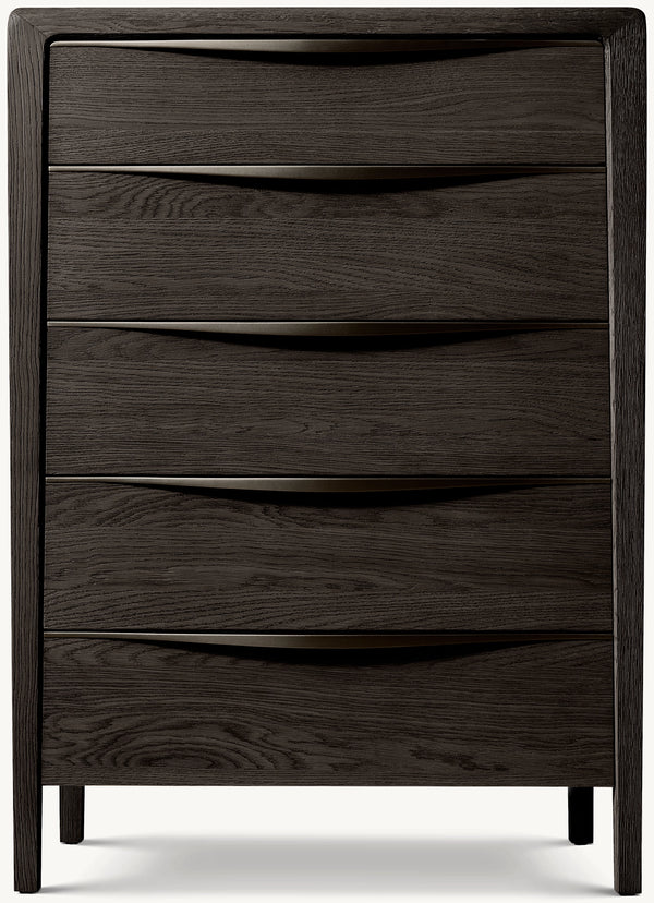 Gael Oak 5-Drawer Narrow Dresser