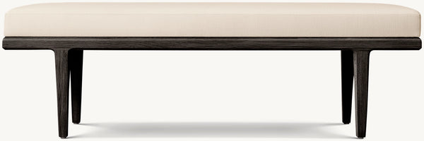 Gael Oak Fabric End-of-Bed Bench