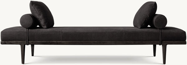Gael Oak Leather Panel Daybed