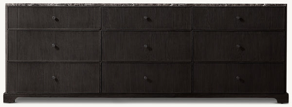 Genevieve Stone Reeded 9-Drawer Dresser