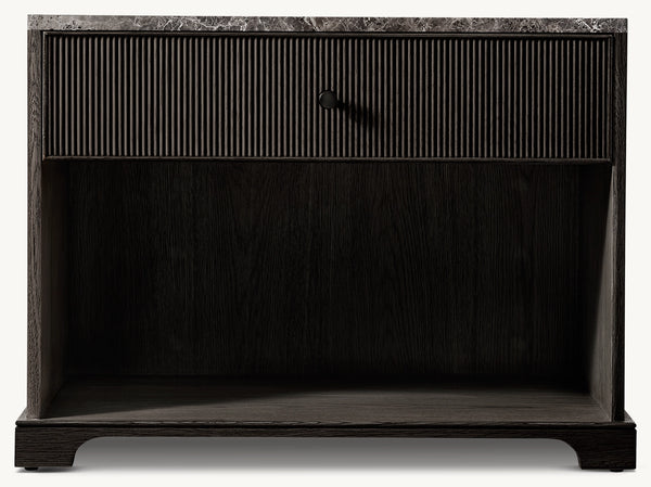 Genevieve Stone Reeded Open Nightstand