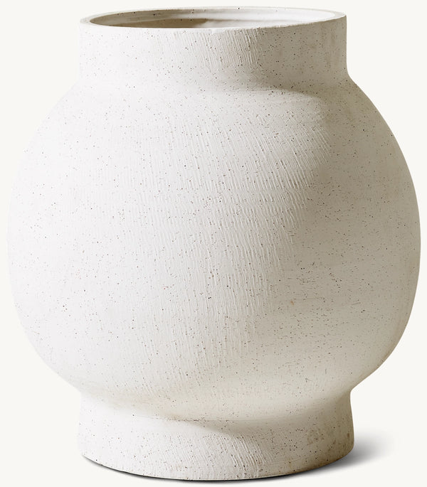 Geometric Textured Clay Planter - Globe