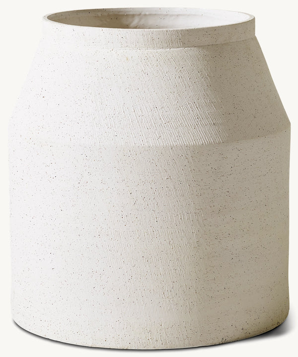Geometric Textured Clay Planter - Jug