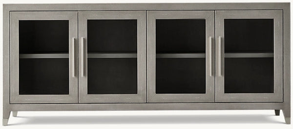 Graydon Shagreen Glass 4-Door Sideboard
