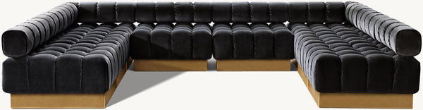 Harvey Probber Deep Tuft Modular 8-Piece U-Sofa Sectional