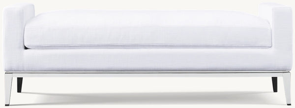 Italia Fabric End-of-Bed Bench - Metal Base