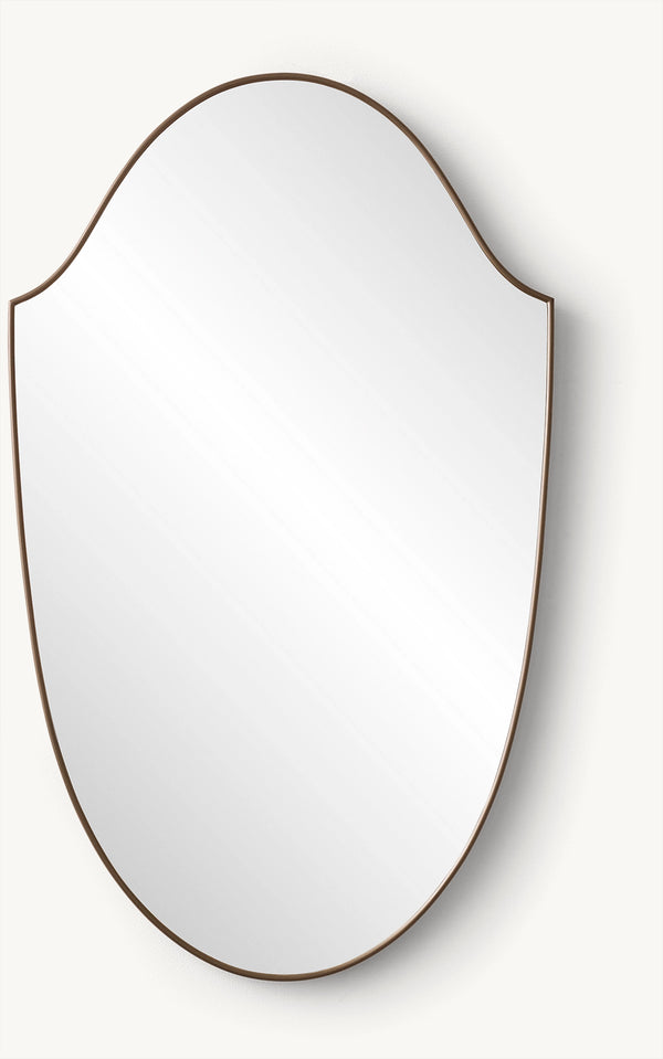 Italian Midcentury Metal Shield Mirror