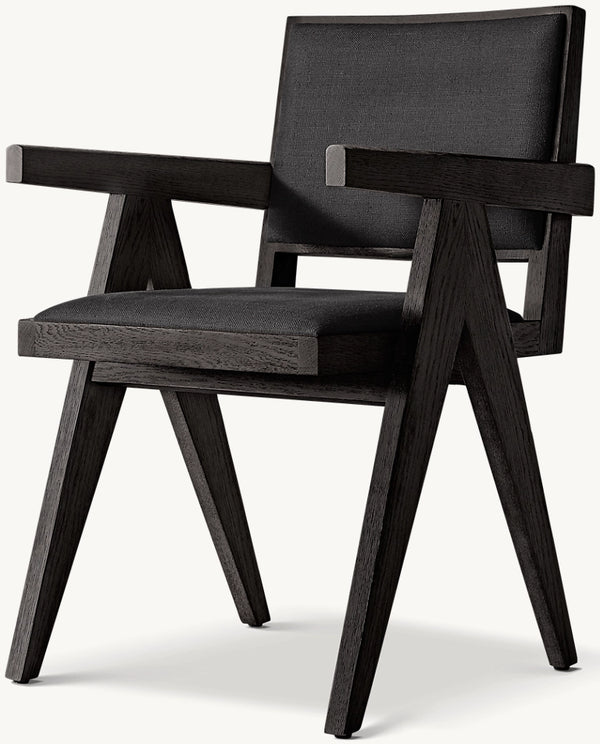Jakob Framed Fabric Dining Armchair
