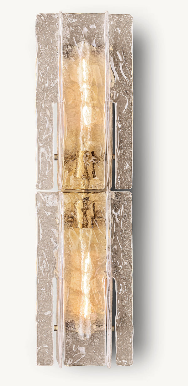 Lattice Smoke Glass Sconce 30"