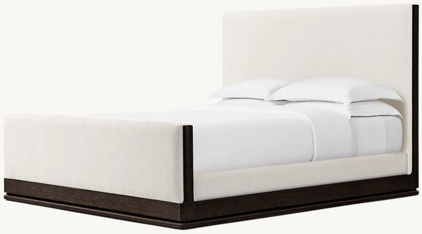 Ligné Fabric Panel bed with Footboard