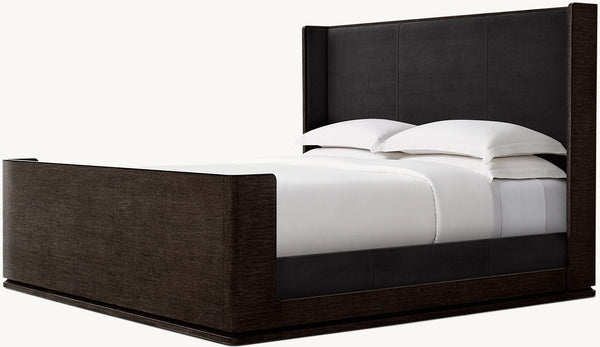 Ligné Leather Shelter Bed With Footboard