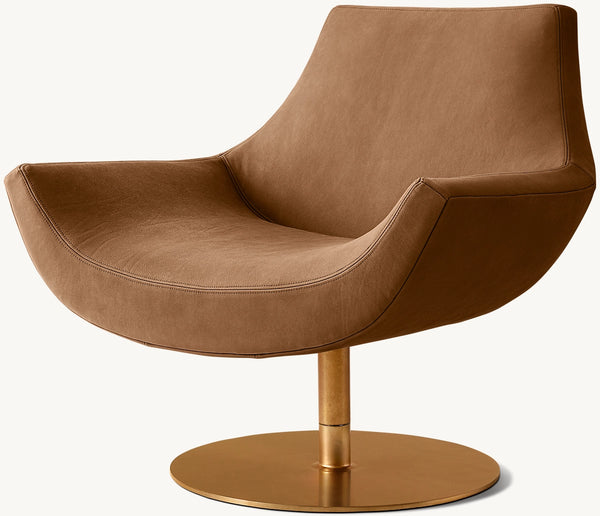 Lucio Leather Swivel Chair