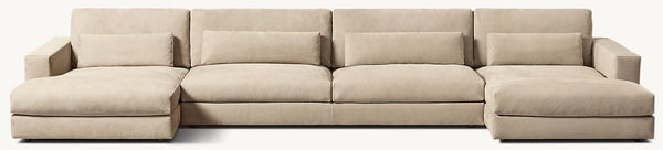 Lugano Leather Customizable Sectional