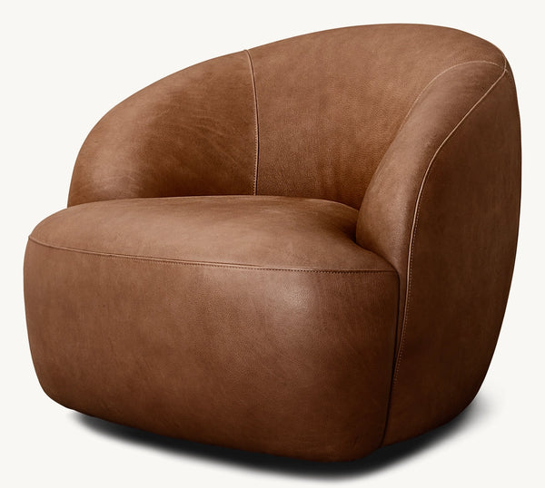 Luisa Leather Swivel Chair