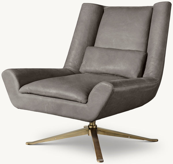 Luke Leather Swivel Chair