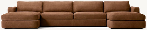 Mara Leather Customizable Sectional