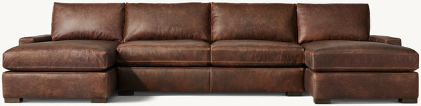 Maxwell Leather Customizable Sectional