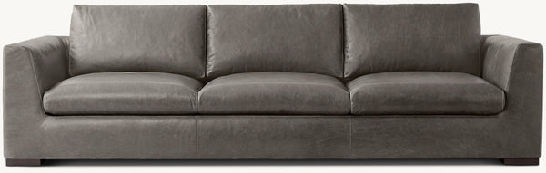 Modena Leather Taper Arm 3-Seat Sofa