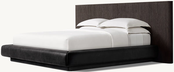 Mulholland Extended Panel Bed With Leather Base