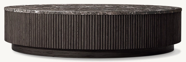Mulholland Stone Plinth Round Coffee Table
