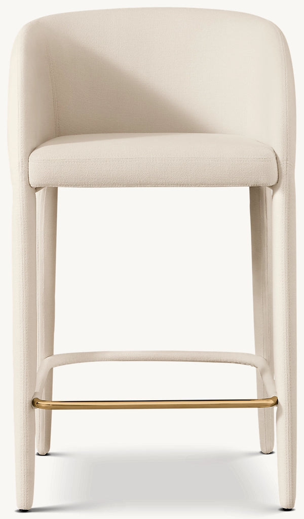 Nicola Barrelback Fabric Bar & Counter Stool