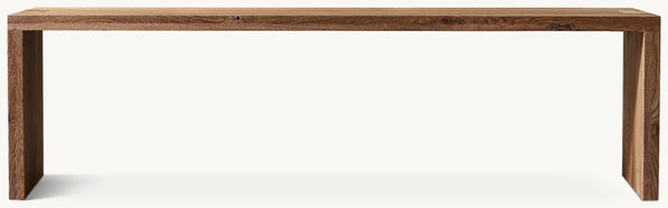 Oak Brûlé Waterfall Bench