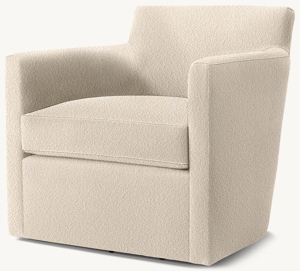 Oliver Barrelback Track Arm Swivel Chair