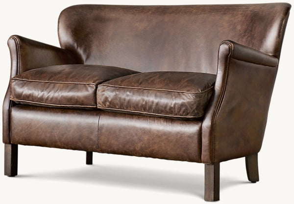 Professor's Leather Settee