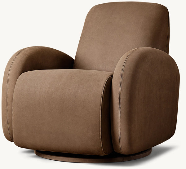 Raye Motion Leather Swivel Recliner