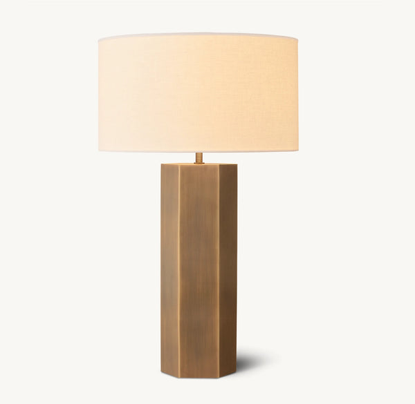 Sarezzo Metal Hexagonal Table Lamp