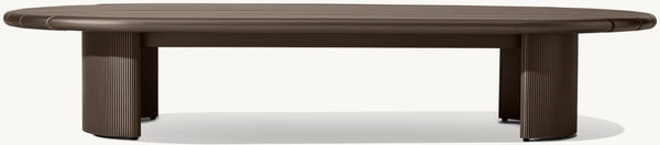 Striata Aluminum Rectangular Coffee Table